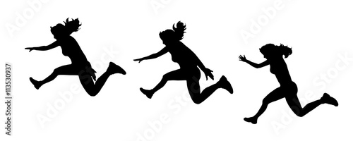 Vector silhouette of woman.