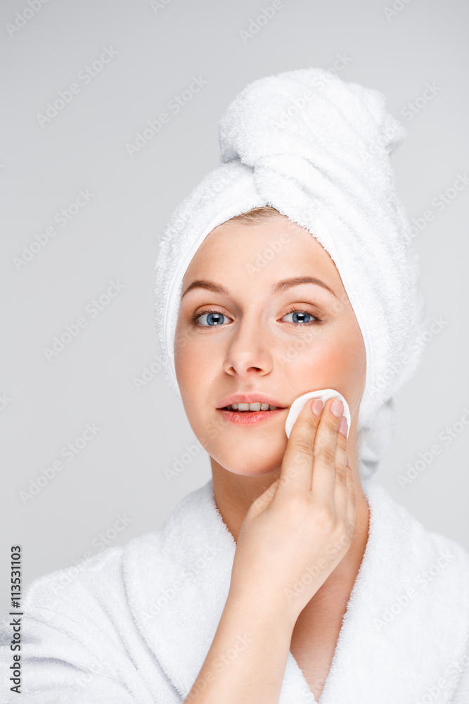 Portrait of young pretty girl over white background. Portrait of young pretty girl over white background.