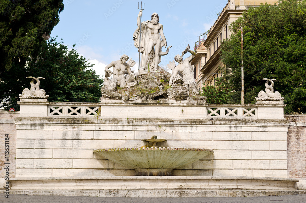 Fountain in Piazza del Popolo