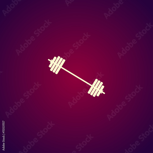 barbell icon. Vector concept illustration for design