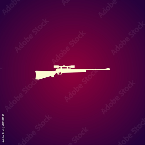 Sniper Rifle icon. Vector concept illustration for design.