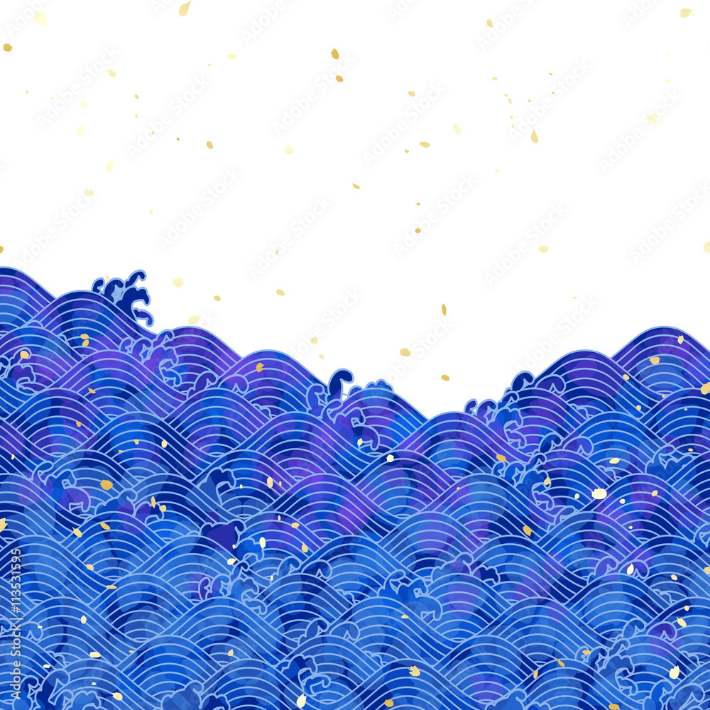 波柄 和風 Stock Vector Adobe Stock