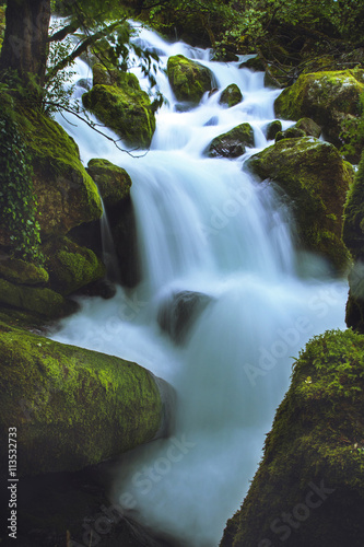 Mountain river waterfall