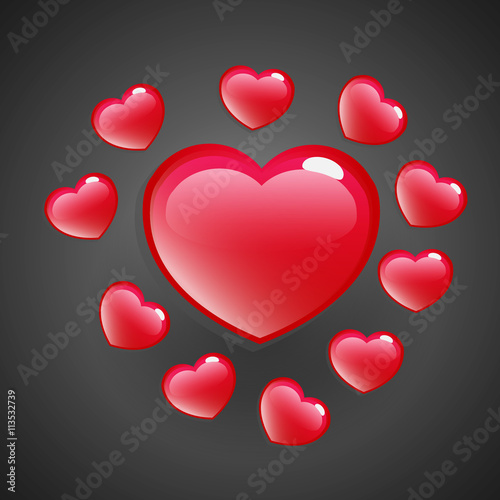 Red Glossy Heart