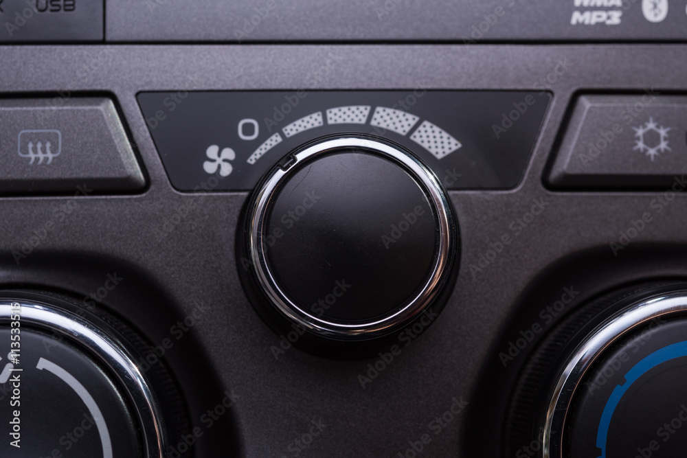 Car interior Air conditioning buttons Car interior Air conditioning buttons