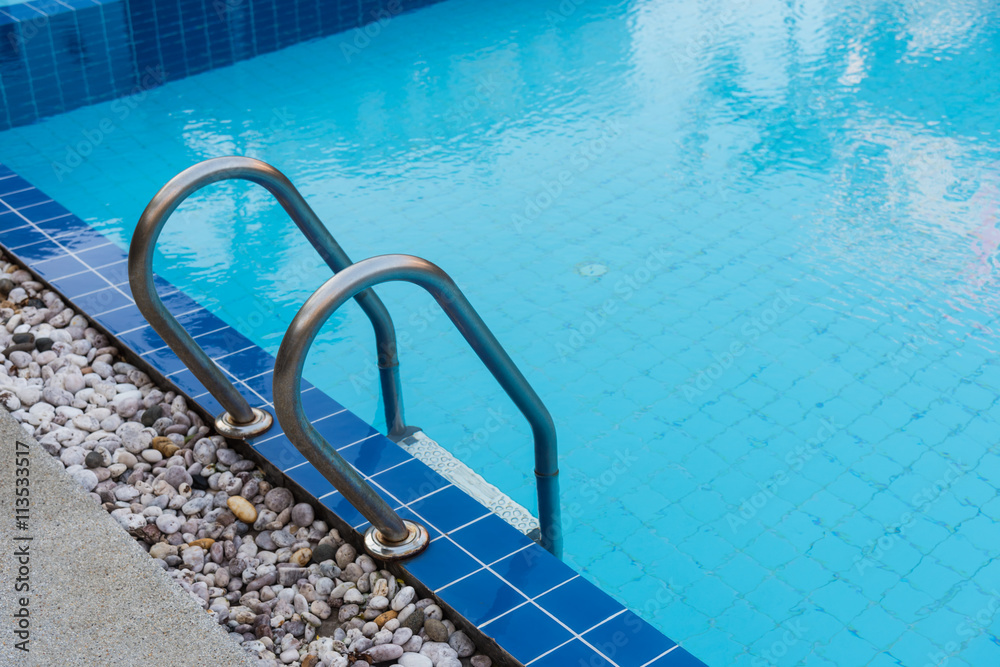 Hotel blue swimming pool