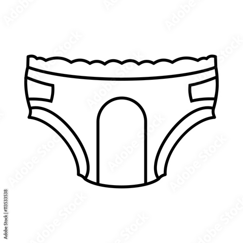 Adult diapers icon, outline style