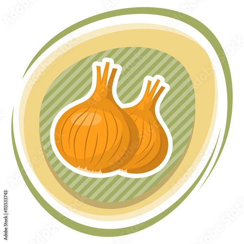 Onion colorful icon