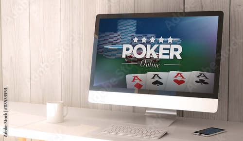 Foto desktop computer poker online