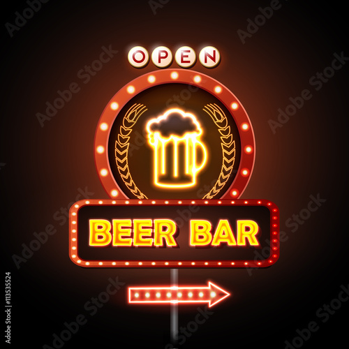 Beer bar Neon sign