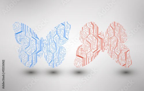 Circuit board background, technology illustration