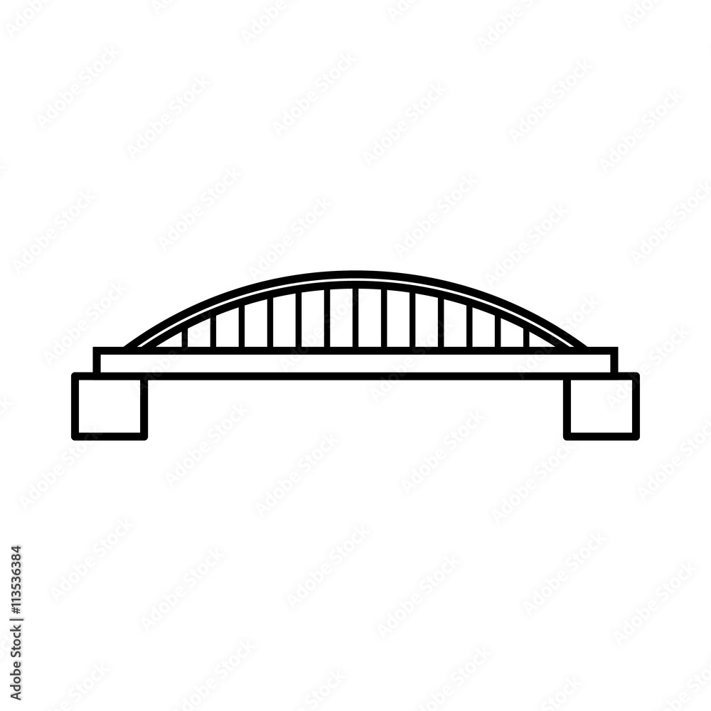 Bridge icon, outline style