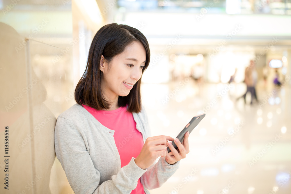 Woman use of phone