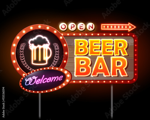 Beer bar Neon sign