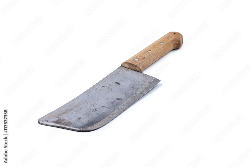 carving knife for meat or machete isolated on white