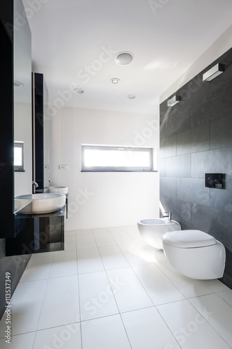 Spacious bathroom full of light