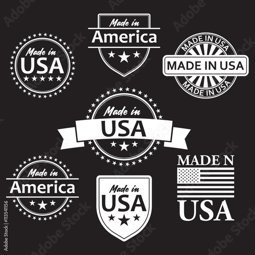 Collection of made in the USA labels