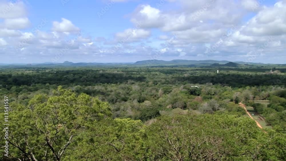 View to the jungle from the Sigiriya rock fortress in Sri Lanka. View to the jungle from the Sigiriya rock fortress in Sri Lanka.