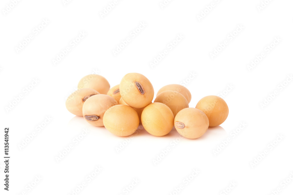 soybeans isolate on white background soybeans isolate on white background