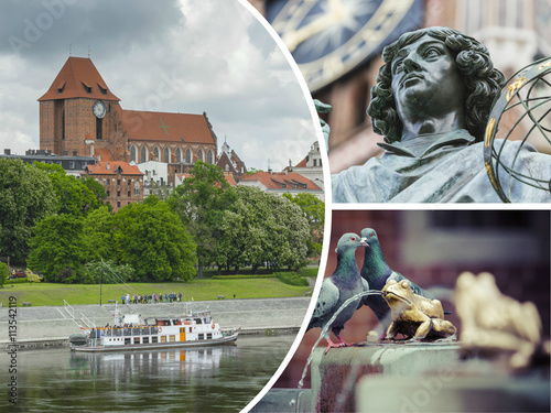 Collage of Torun (Poland) images - travel background (my photos)
