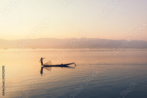 Fisherman at inle lake , Myanmar