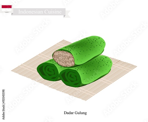 Dadar Gulung or Indonesian Sweet Coconut Pancake