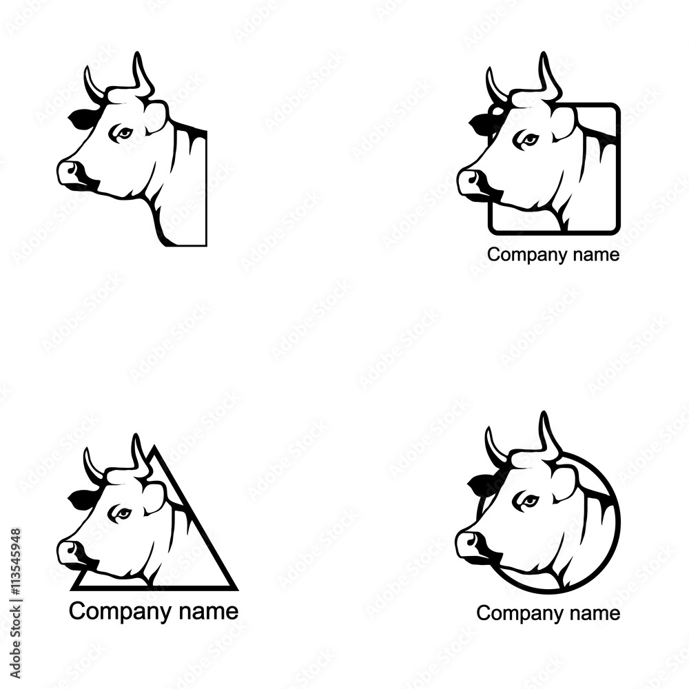 Set of Cow logo