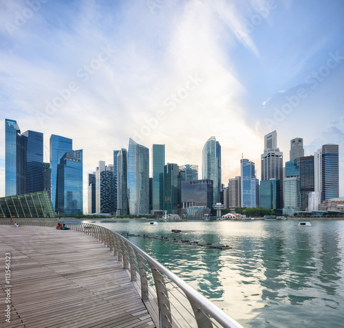 Canvas Print View of central Singapore skyline