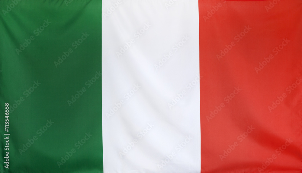  Italy Flag real fabric seamless close up