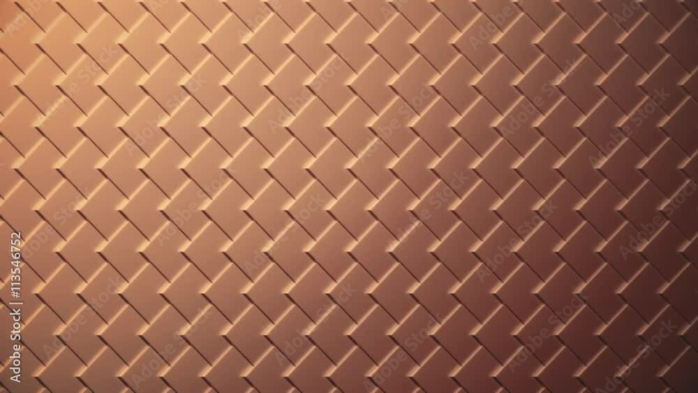 Background animation loop of rotating bronze cubes. Background animation loop of rotating bronze cubes.