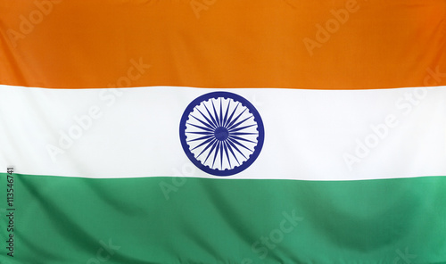  India Flag real fabric seamless close up