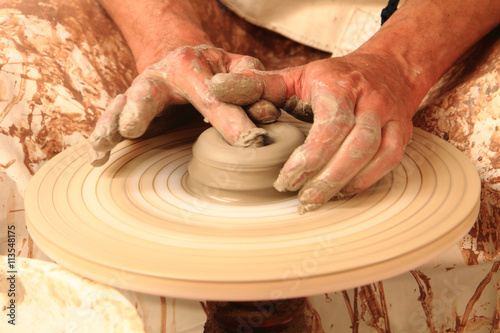 Pottery making close-up...