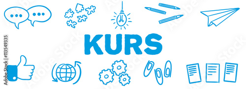 Stick Figure Series Banner Blue / Kurs