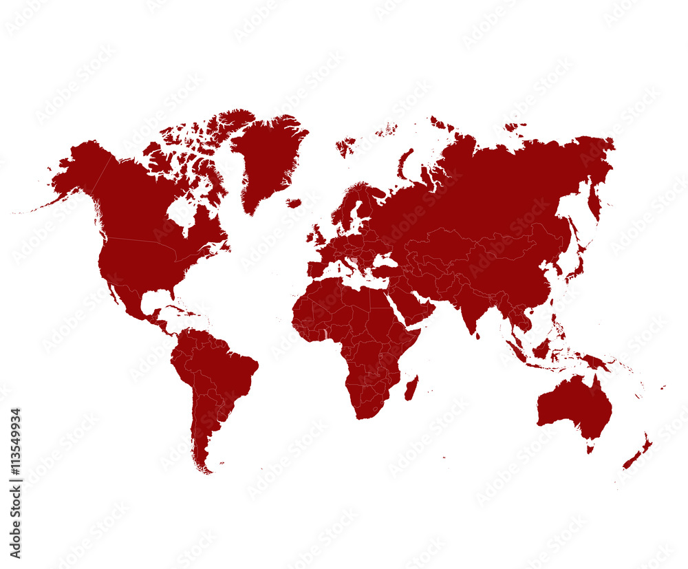 World map. Vector illustration.