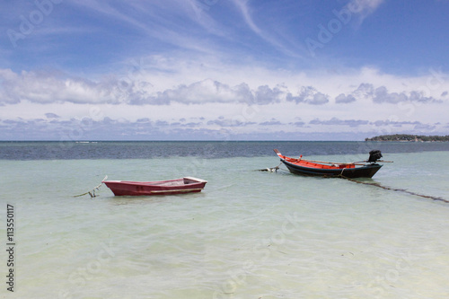 Moored fishing boats