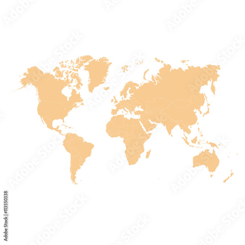 World map. Vector illustration.