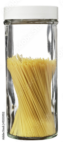 Bottle stuffed with pasta