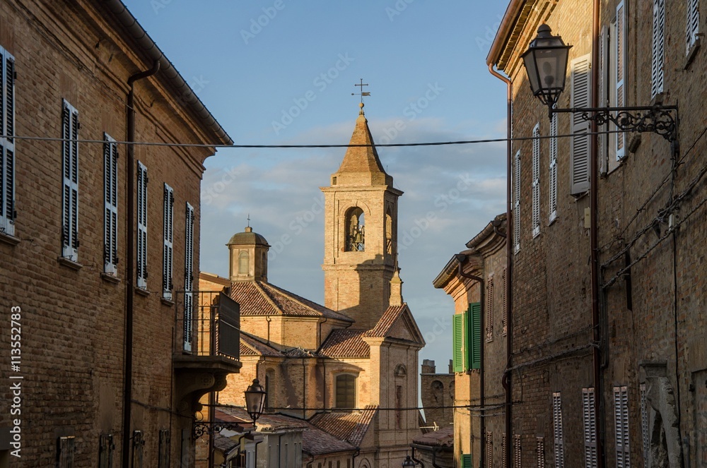 Obraz premium Rimini, medieval landscape in Saludecio