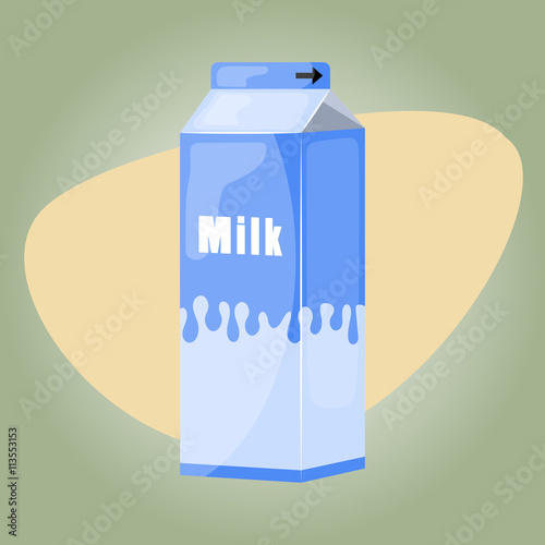 Milk pack colorful icon