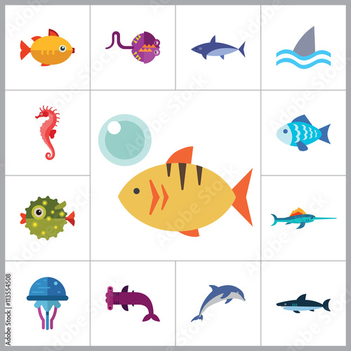 Fish Icons Set