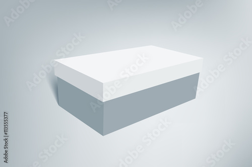 Shoes product isolated package mockup box. © mileswork