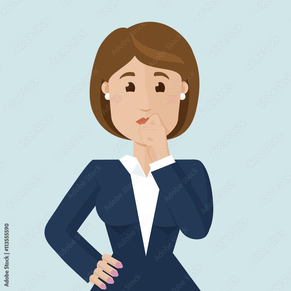 Businesswoman thinking