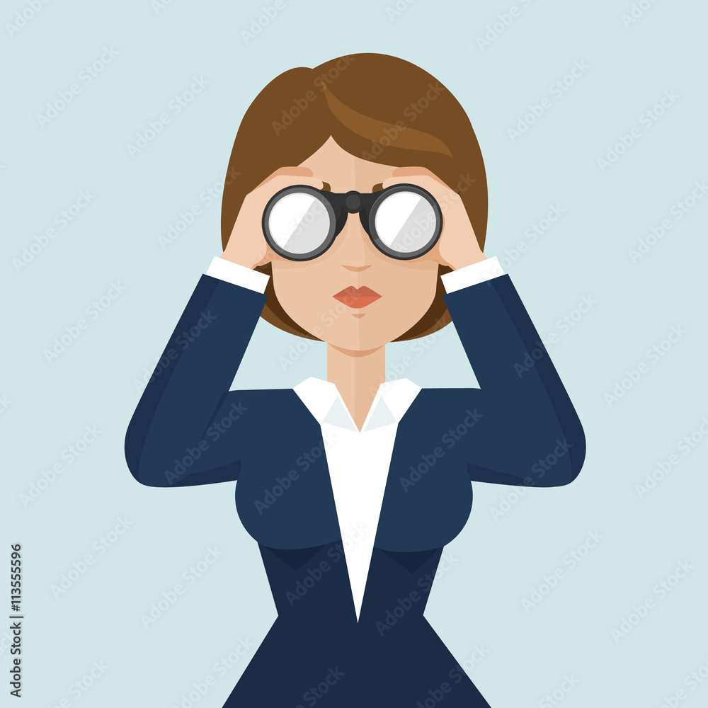 Businesswoman searching for information Businesswoman searching for information