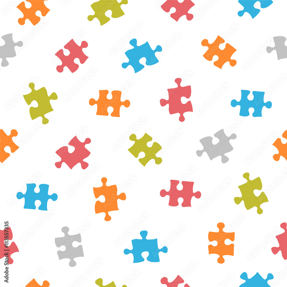 Seamless pattern - puzzle Seamless pattern - puzzle