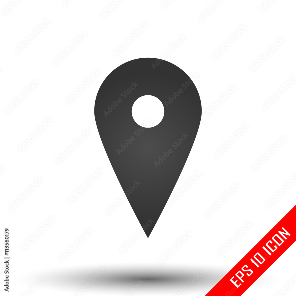 Location icon. Simple flat logo of location sign on white background. Vector illustration. Location icon. Simple flat logo of location sign on white background. Vector illustration.