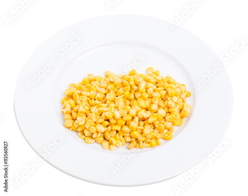 Portion of delicious canned corn.
