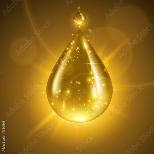 Gold liquid drop