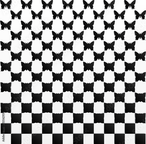 black white butterfly metamorphosis background