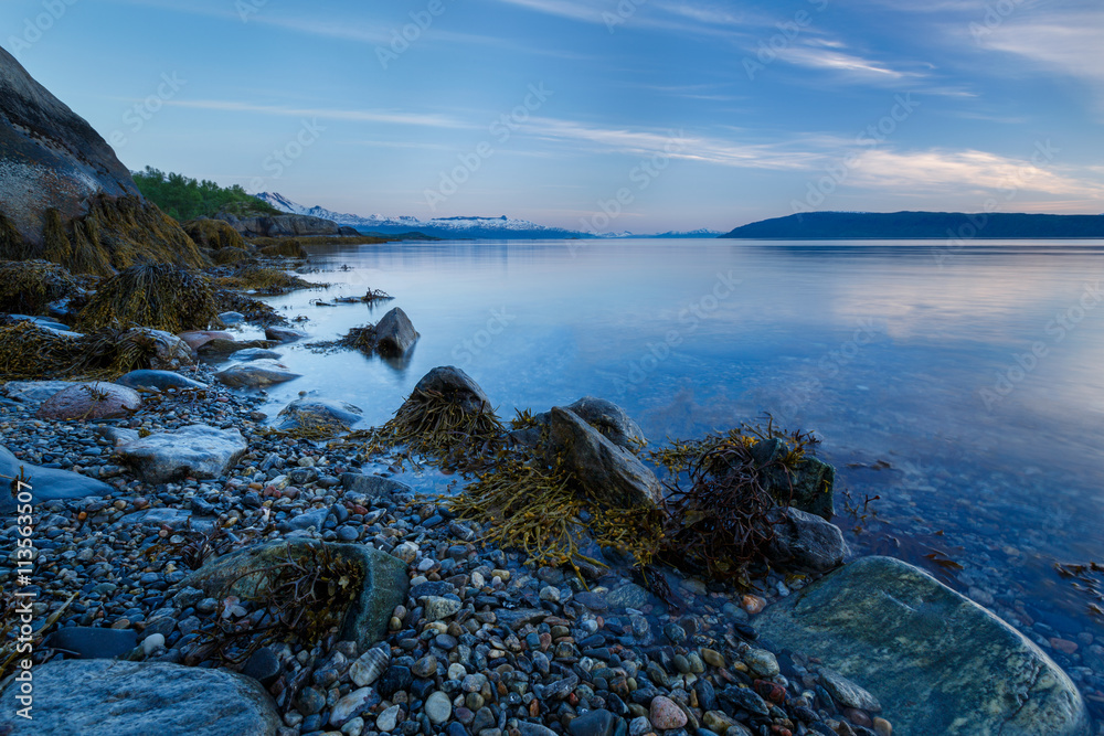 Seascape with a stony shore, Norway