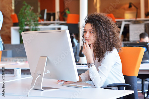 Business woman working in office